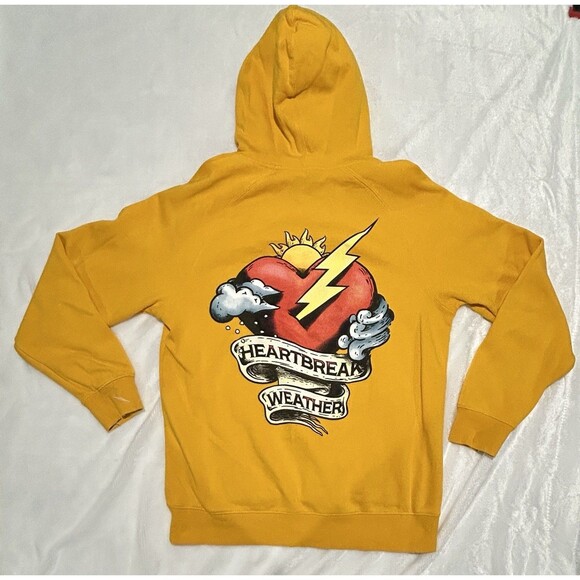 Rare Niall Horan Heartbreak Weather Hoodie Size Medium In Yellow - Picture 4 of 5